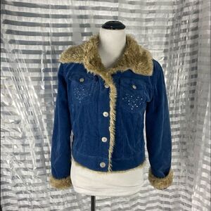 Papaya 1957 Faux Fur Lined Corduroy Jean Jacket